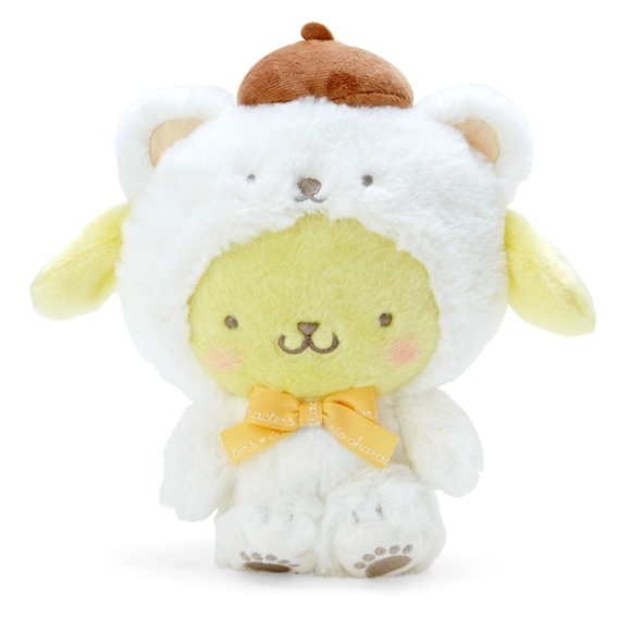 NWT OFFICIAL Sanrio Pompompurin Plush - Fluffy Polar Bear Series (8 inches) - Picture 2 of 4